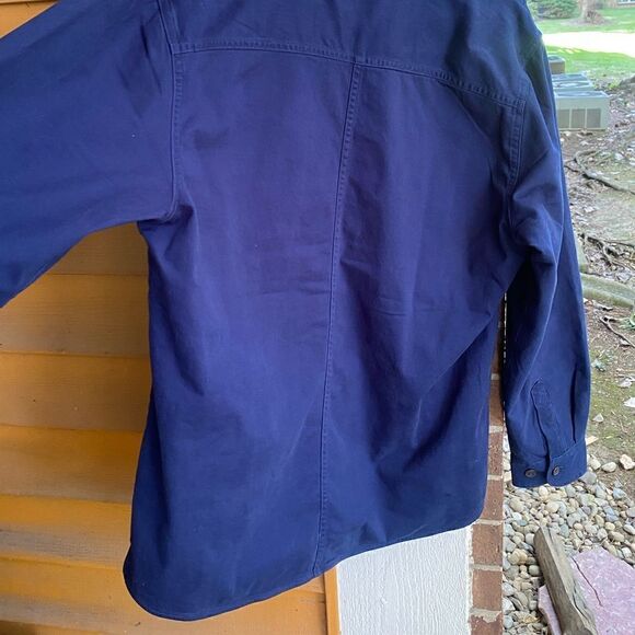 Lands End Men's Blue Button NWT Flannel Lined Long Sleeve Shirt Jacket Size Med - Picture 6 of 10